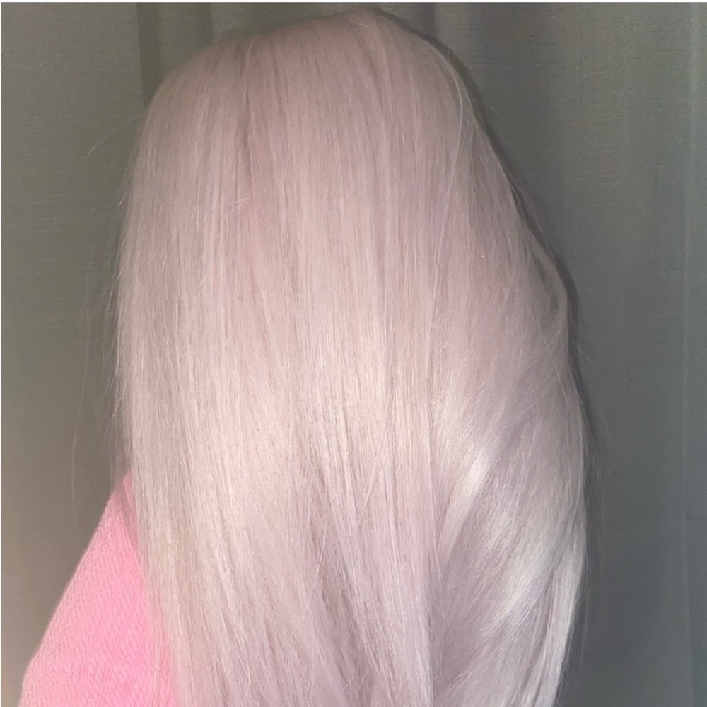 100% human hair Silver Blonde U-Part Wig Extensions